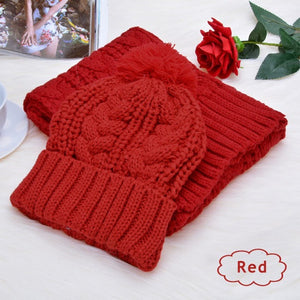 Warm Wool Scarf and Hat Set - Secret Apparel