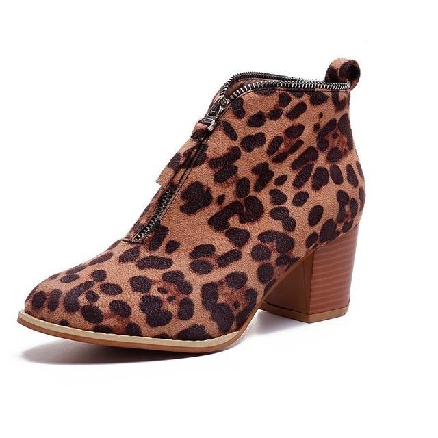 Block Heel Ankle Boots - Secret Apparel