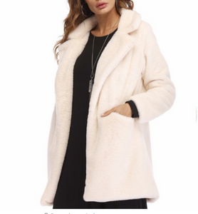 Faux Fur Coat Long Sleeve - Secret Apparel