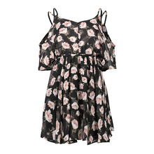 Load image into Gallery viewer, V-Neck Ruffled Chiffon Dress - Secret Apparel
