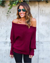 Load image into Gallery viewer, One-Shoulder Long Sleeve Sweater - Secret Apparel
