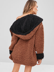 Warm Fur Woollen Coat - Secret Apparel