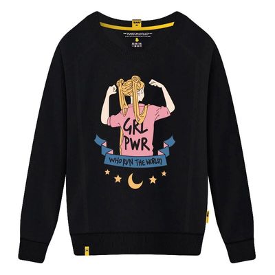 Round Neck Girl Power Sweatshirt - Secret Apparel