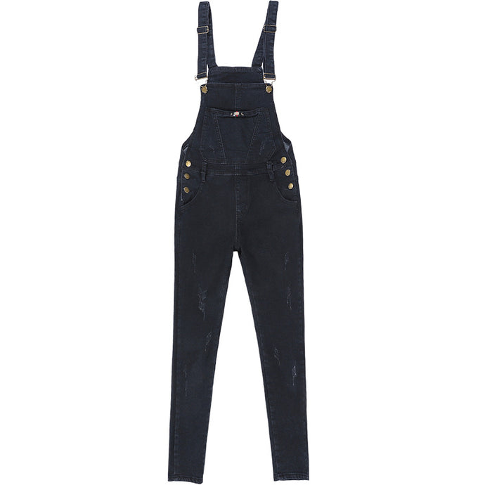 Denim Black Dungarees - Secret Apparel