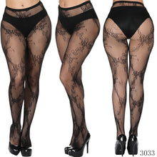 Load image into Gallery viewer, Lace Floral Designed Stocking - Secret Apparel
