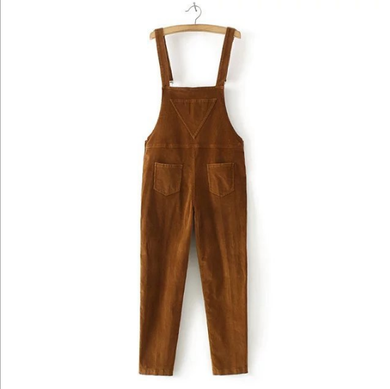 Straight Leg Corduroy Dungarees - Secret Apparel