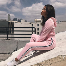 Load image into Gallery viewer, Women&#39;s Tracksuit 2 Piece Set Crop Top And Pants - Secret Apparel
