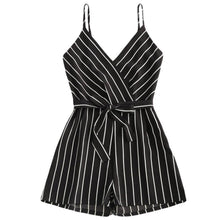 Load image into Gallery viewer, Striped Sleeveless Black Jumpsuit - Secret Apparel
