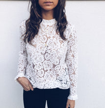 Load image into Gallery viewer, Lace full sleeves blouse top - Secret Apparel
