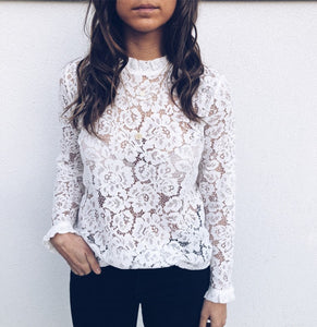 Lace full sleeves blouse top - Secret Apparel