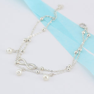 Pearl Chain Ankle Bracelet - Secret Apparel