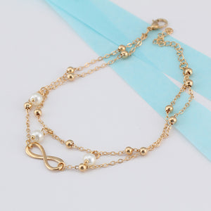 Pearl Chain Ankle Bracelet - Secret Apparel