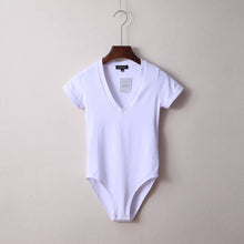 Load image into Gallery viewer, V-Neck Short Sleeve Bodysuit - Secret Apparel
