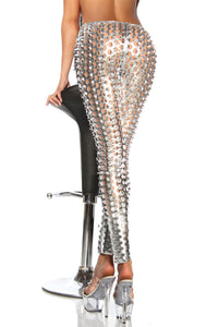 Metal studs punk fish scale bottoms - Secret Apparel