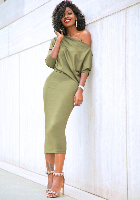 Batwing Off Shoulder Party Dress - Secret Apparel