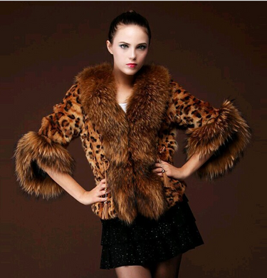 Leopard Print Fur Warm Coat - Secret Apparel