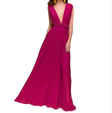 Load image into Gallery viewer, Plunge Tie Waist Maxi Dress - Secret Apparel
