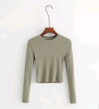 Load image into Gallery viewer, Slim Short Long Sleeve Sweater - Secret Apparel
