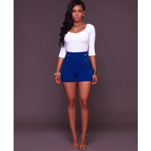 High Waist Buttoned Shorts - Secret Apparel