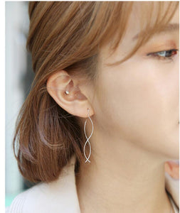 Long Wavy Earrings - Secret Apparel