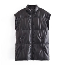 Load image into Gallery viewer, New Long Zipper Faux  Leather Jakcet Gilet - Secret Apparel
