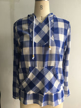 Load image into Gallery viewer, Plaid Long Sleeve Hoodie - Secret Apparel
