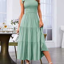 Load image into Gallery viewer, One-shoulder Pleated Layered Hem Dress - Secret Apparel
