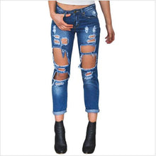 Load image into Gallery viewer, Ripped Boyfriend Jeans Pants - Secret Apparel
