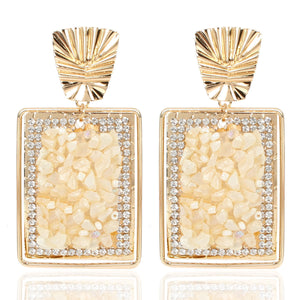 Square Bling Fashion Earrings - Secret Apparel