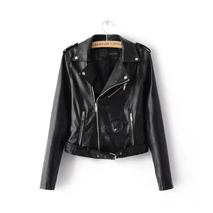 PU Leather Biker Jacket - Secret Apparel