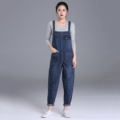 Denim straight leg dungarees - Secret Apparel