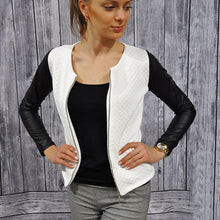 Load image into Gallery viewer, PU Leather Sleeves Jacket - Secret Apparel
