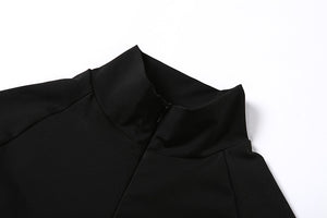 Black Reflective Panel Hip Dress - Secret Apparel