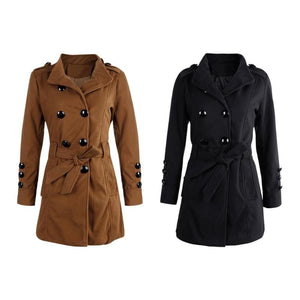 Warm Belted Trench Coat - Secret Apparel