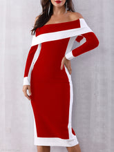 Load image into Gallery viewer, Off Shoulder Long Sleeve Dress - Secret Apparel
