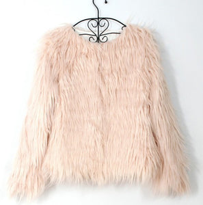 Fluffy Faux Fur Coat - Secret Apparel