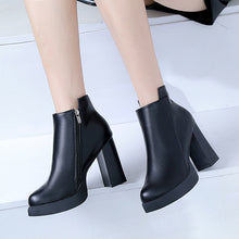 Load image into Gallery viewer, Black High Heel Boots - Secret Apparel
