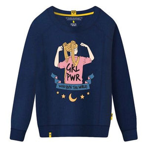 Round Neck Girl Power Sweatshirt - Secret Apparel