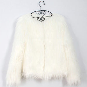 Fluffy Faux Fur Coat - Secret Apparel