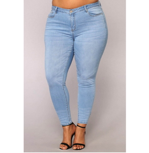 Light Blue Plus Size Jeans - Secret Apparel