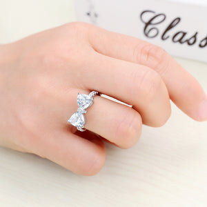 Silver Bow Styled Ring - Secret Apparel