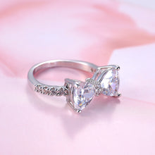 Load image into Gallery viewer, Silver Bow Styled Ring - Secret Apparel
