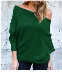 One-Shoulder Long Sleeve Sweater - Secret Apparel