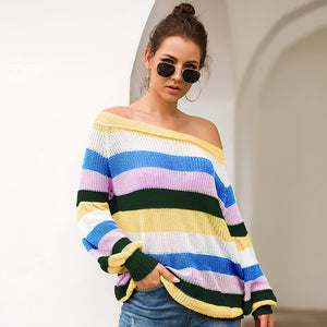 Off Shoulder Mid-Length Sweater - Secret Apparel