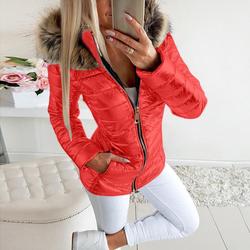 Hooded Faux Fur Jacket - Secret Apparel