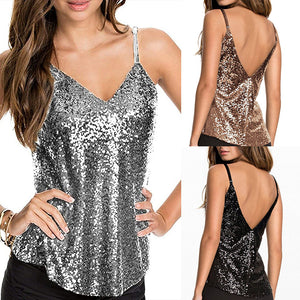 Sequined Tank Top - Secret Apparel