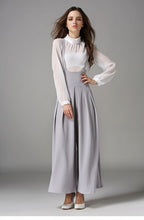 Load image into Gallery viewer, High Waist Suspenders Wide-leg Pants - Secret Apparel
