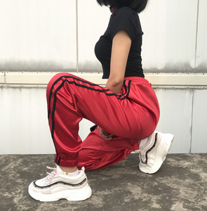 Demon print satin joggers - Secret Apparel