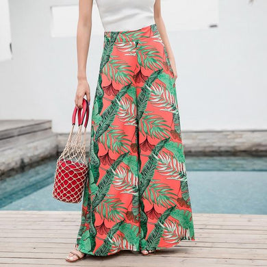 Tropical Wide Leg Trousers - Secret Apparel