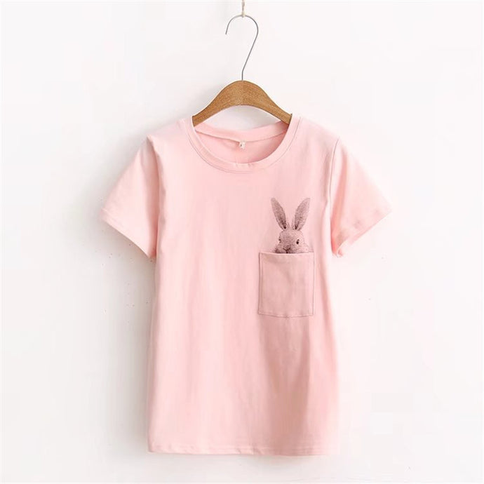 Women Rabbit T-shirt Top - Secret Apparel